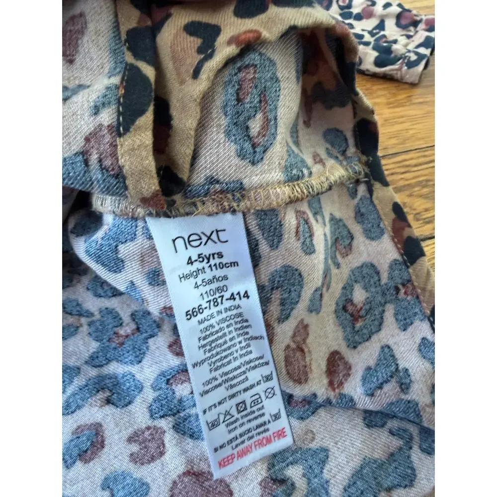 Next Girls' Leopard Print Dress Size 4-5